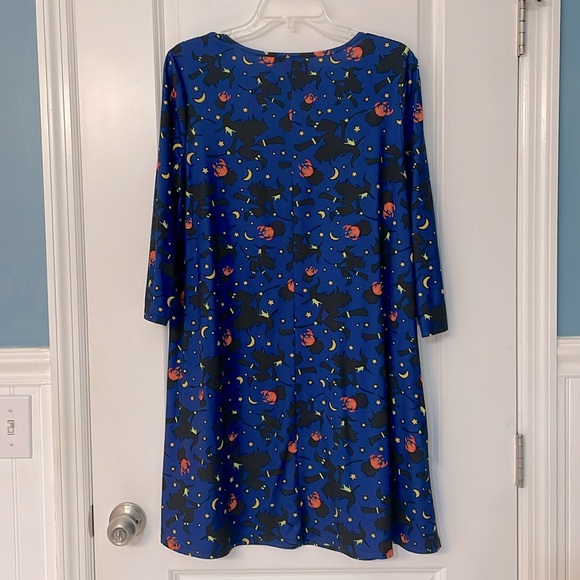 Halloween Witch Print Dress w/ Elbow length sleeves, size M - Picture 6 of 6